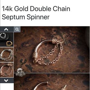 Seeking Maria Tash Rose Gold Septum Chain Spinner
